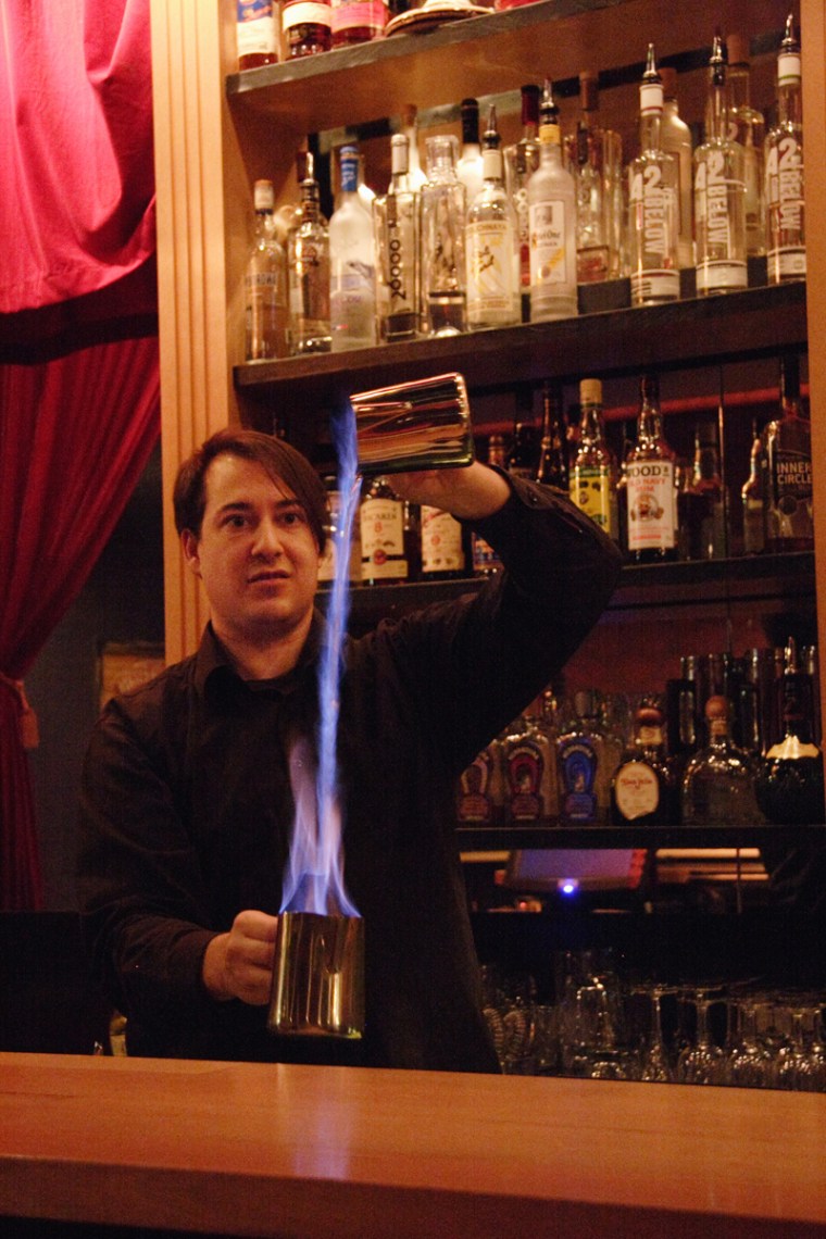 Flames poured from jugs of spirits by 1806 bartender
Contact: Lisa Kelly